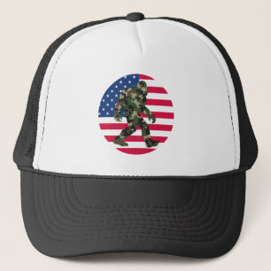 Camouflage Bigfoot Sasquatch Truckerkappe