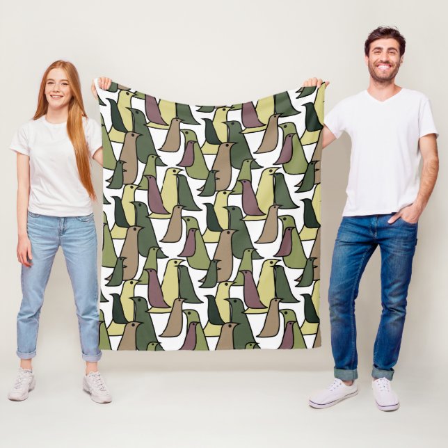 Camouflage Birds Fleecedecke (Beispiel)