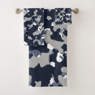 Camouflage blanc gris bleu Motif Camo