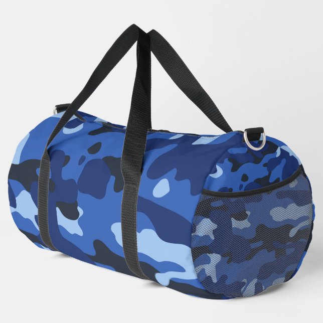 Camouflage Blue Camouflage Army Pattern Duffle Bag (Rechte Ecke)