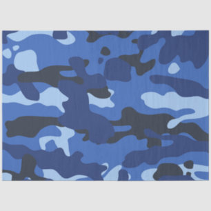 Camouflage Blue Camouflage Army Pattern Seidenpapier
