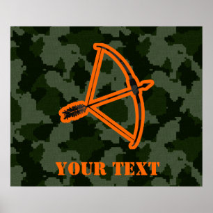 Camouflage-Bogenschießen Poster