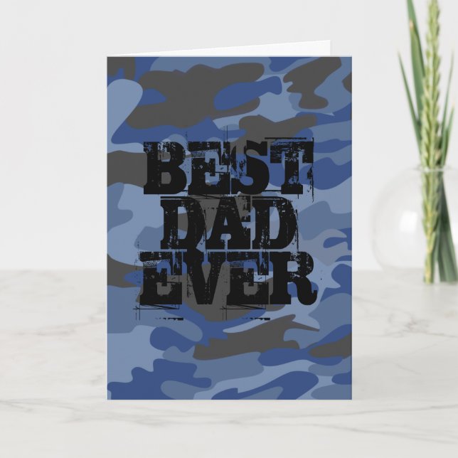 Camouflage Bold Best Vater aller Zeiten Karte (Vorderseite)