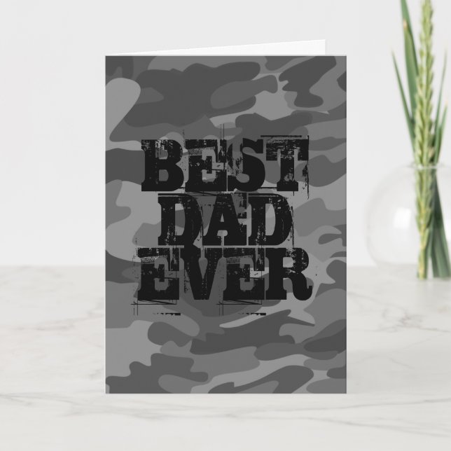 Camouflage Bold Best Vater aller Zeiten Karte (Vorderseite)