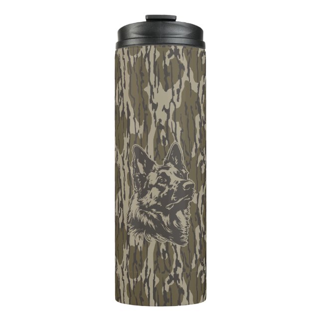 Camouflage Bottomland Silhouette Thermosbecher (Vorderseite)
