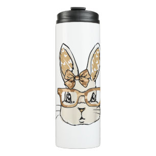 Camouflage Brille Camouflage Krawatte Bow Bunny Fa Thermosbecher