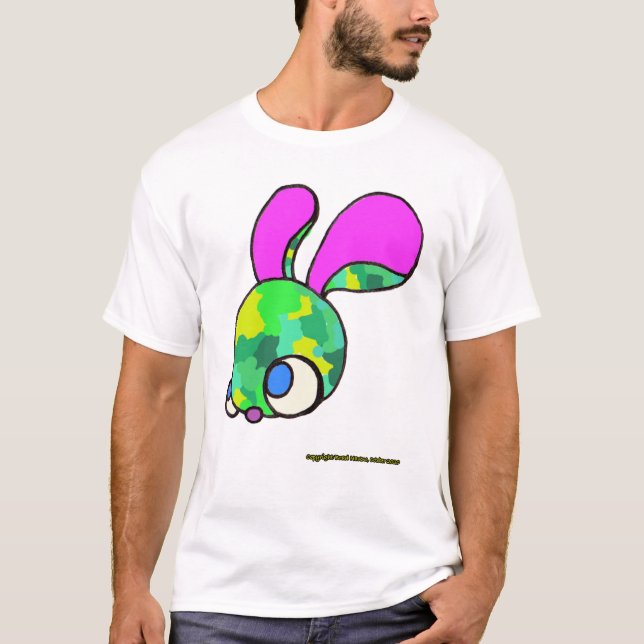 Camouflage Bunny auf Weiß T-Shirt (Vorderseite)