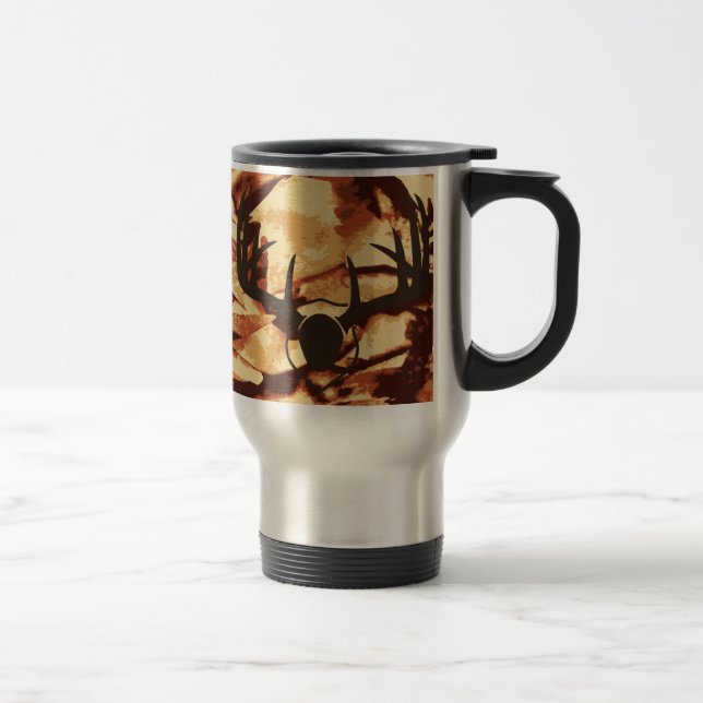 Camouflage Camouflage Antlers Stainless Steel Trav Reisebecher (Rechts)
