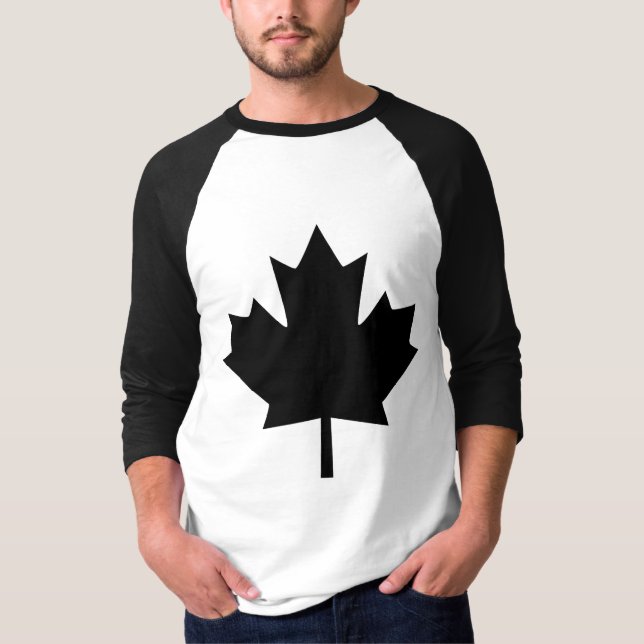 Camouflage Camouflage Black Maple Leaf T-Shirt (Vorderseite)