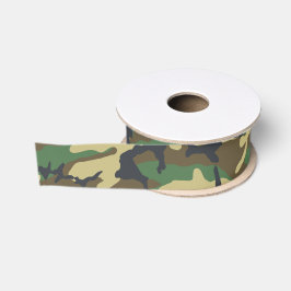 Camouflage Camouflage Fischerei und Jagd Gemustert Ripsband
