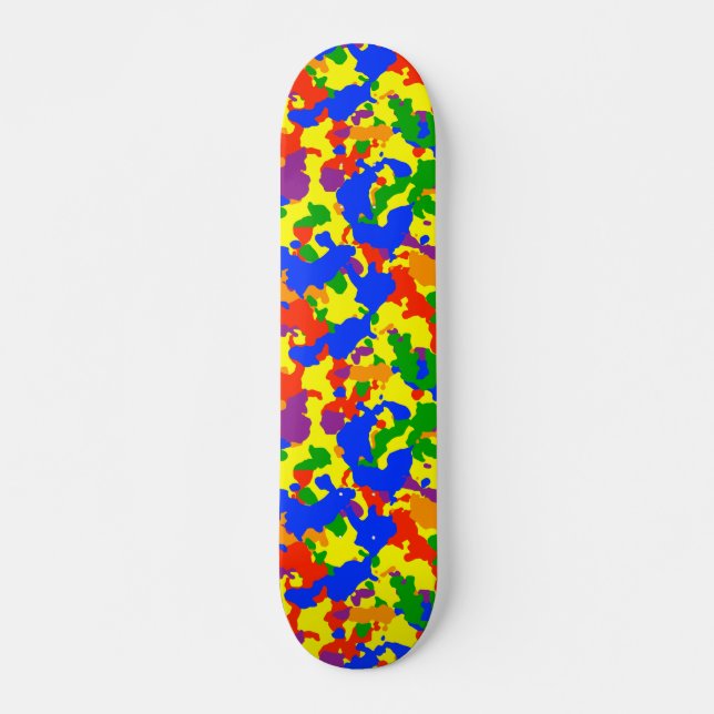 Camouflage Camouflage Fun Regenbogen Skateboard (Vorne)