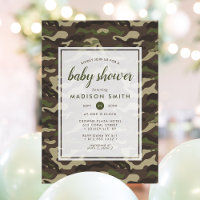 Camouflage Camouflage Green Boy Baby Dusche