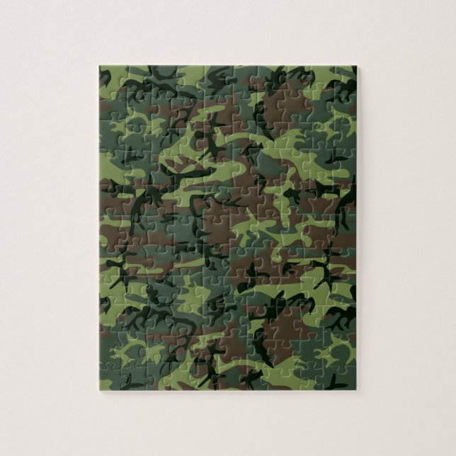 Camouflage Camouflage Grünbraunes Muster (Vertikal)