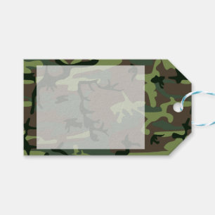Camouflage Camouflage Grünbraunes Muster Geschenkanhänger