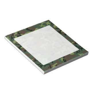 Camouflage Camouflage Grünbraunes Muster Notizblock