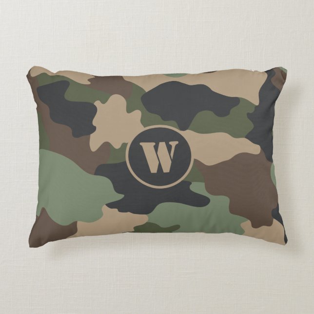 Camouflage Camouflage Military Khaki Green Tan Mon Dekokissen (Vorderseite)