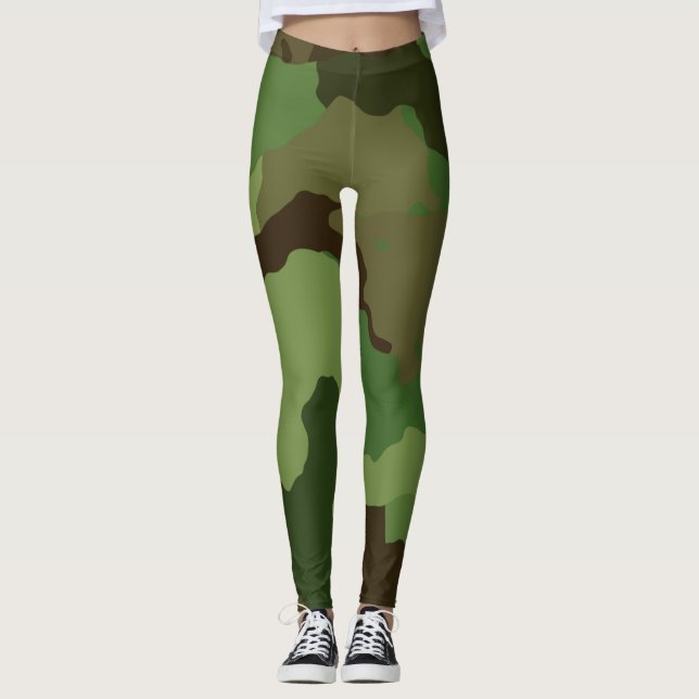 Camouflage Camouflage Personalisiert Leggings (Vorderseite)
