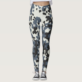 Camouflage Camouflage Polizei Grau Schwarz-weiß Leggings