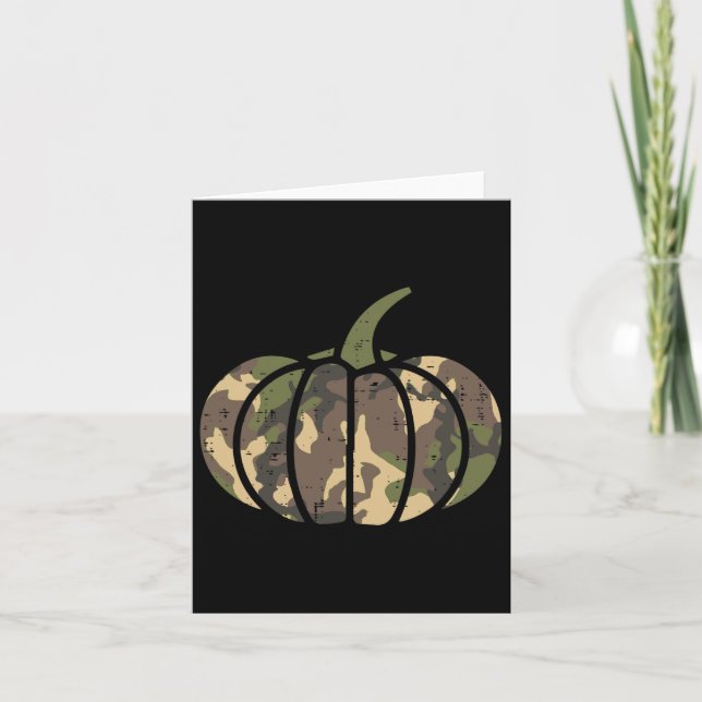 Camouflage Camouflage Pumpkin Halloween Kostüme Me Karte (Vorderseite)