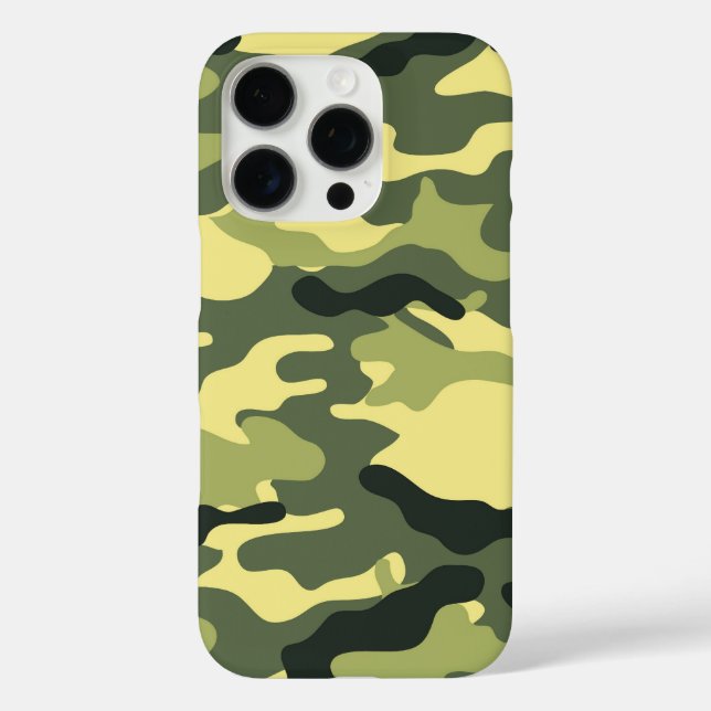 Camouflage Camping Jagd auf Green Camouflage iPhone 16 Pro Hülle (Rückseite)