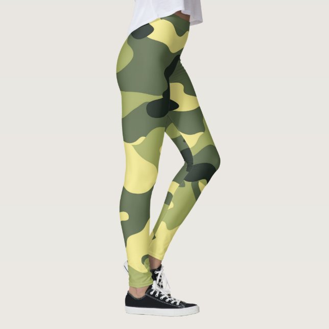 Camouflage Camping Jagd auf Green Camouflage Leggings (Rechts)