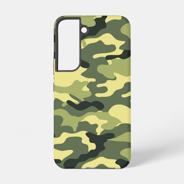 Camouflage Camping Jagd auf Green Camouflage Samsung Galaxy Hülle (Rückseite)