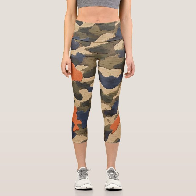 CAMOUFLAGE CAPRI LEGGINGS (Vorderseite)