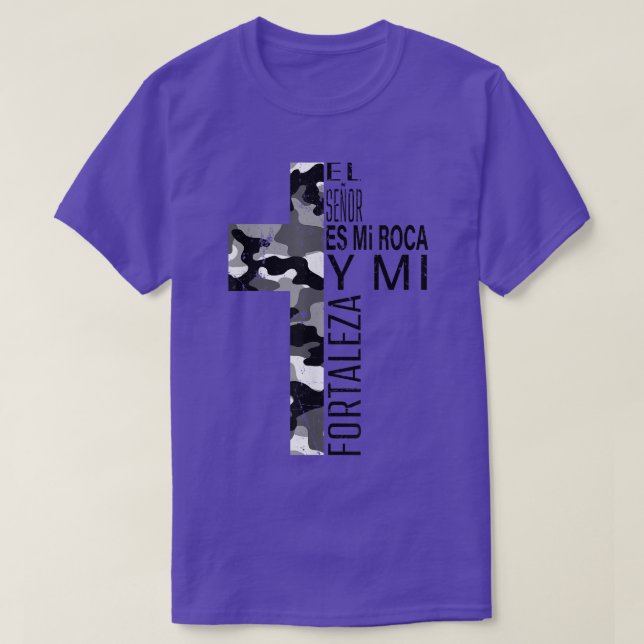 Camouflage Christlich Spanisch Geschenke Camisas C T-Shirt (Design vorne)