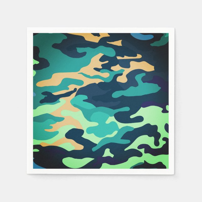Camouflage Cocktail Napkin Serviette (Vorderseite)