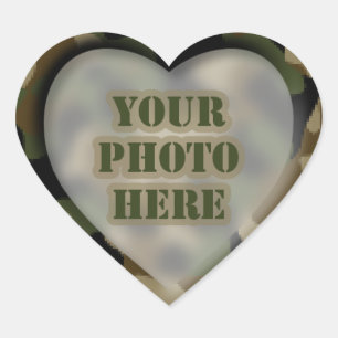 Camouflage Coeur Stickers Photo