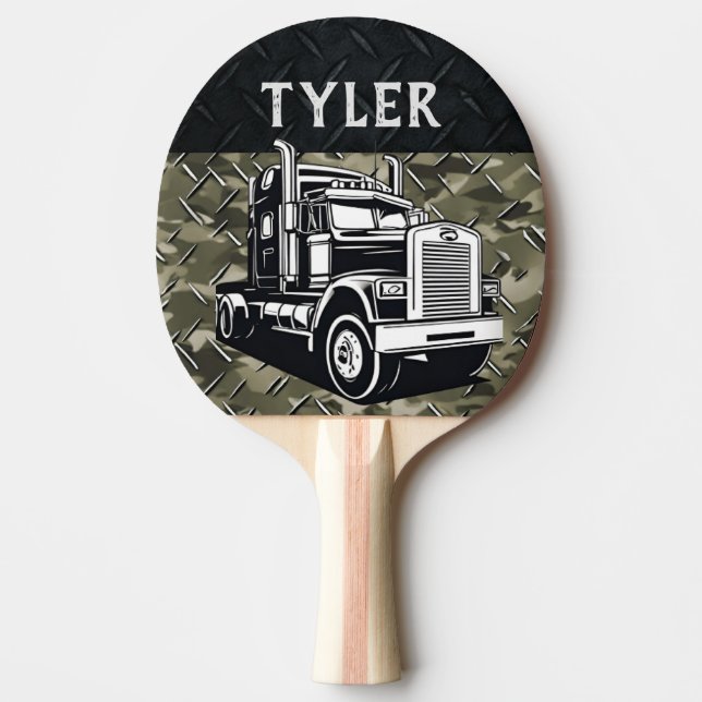 Camouflage cooler LKW-Name Tischtennis Schläger (Vorderseite)