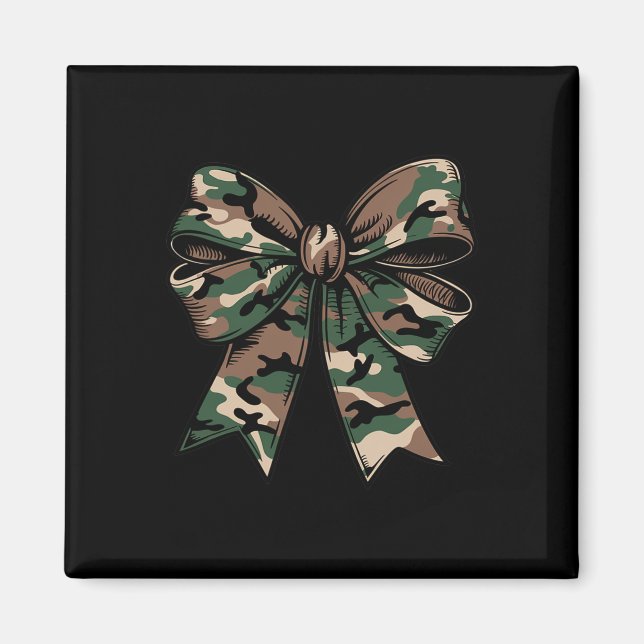 Camouflage Coquette Bow Duck Jagd Girls Girls Deer Magnet (Vorne)