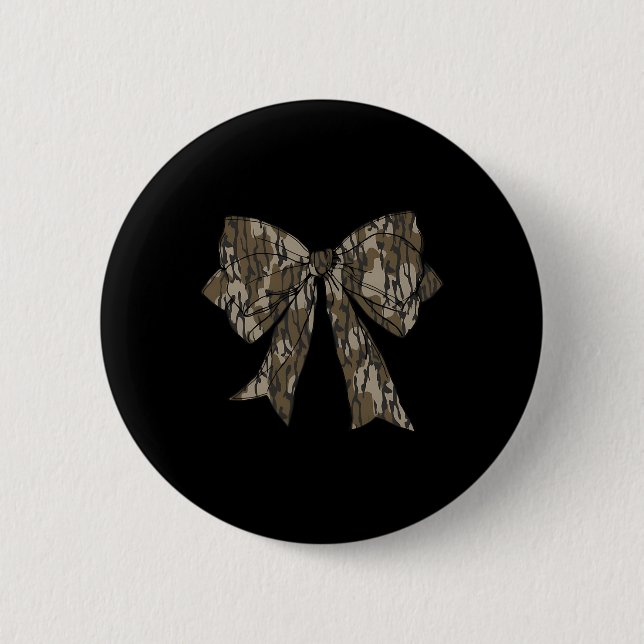 Camouflage Coquette Bow Duck Jagd Mädchen Kinder F Button (Vorderseite)