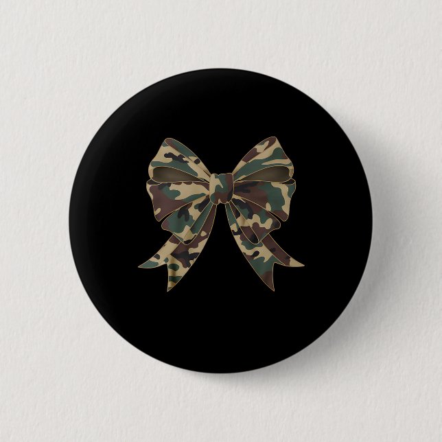 Camouflage Coquette Bow Duck Jagd Mädchen Kinder F Button (Vorderseite)
