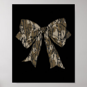 Camouflage Coquette Bow Duck Jagd Mädchen Kinder F Poster