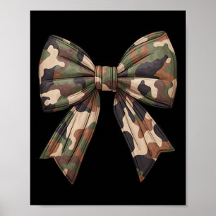 Camouflage Coquette Bow Duck Jagd Mädchen Kinder F Poster