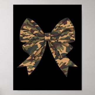 Camouflage Coquette Bow Duck Jagd Mädchen Kinder F Poster