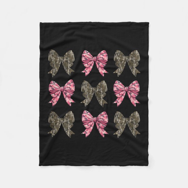 Camouflage Coquette Bow Duck Jagen Kinder Jungen M Fleecedecke (Vorderseite)