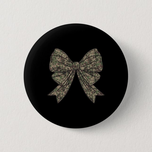 Camouflage Coquette Bow Hunt Duck Jagd Camouflage  Button (Vorderseite)