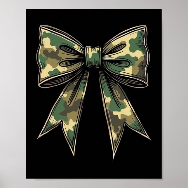 Camouflage Coquette Bow Hunt Duck Jagd Camouflage  Poster (Vorne)