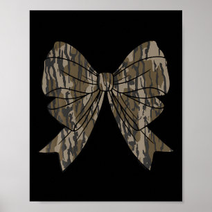 Camouflage Coquette Bow Jagd Frauen Mädchen Poster