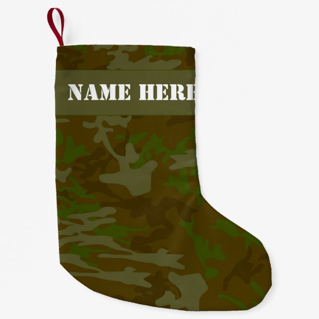 Camouflage Custom Christmas Camo Kleiner Weihnachtsstrumpf (Vorderseite)