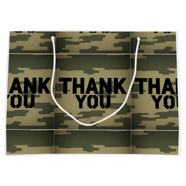 Camouflage "Danke" Geschenktasche Große Geschenktüte (Vorderseite)