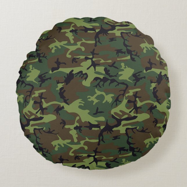 Camouflage dein Kissen! Rundes Kissen (Vorderseite)