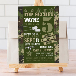 Camouflage der Armee zum Geburtstag Ankündigung