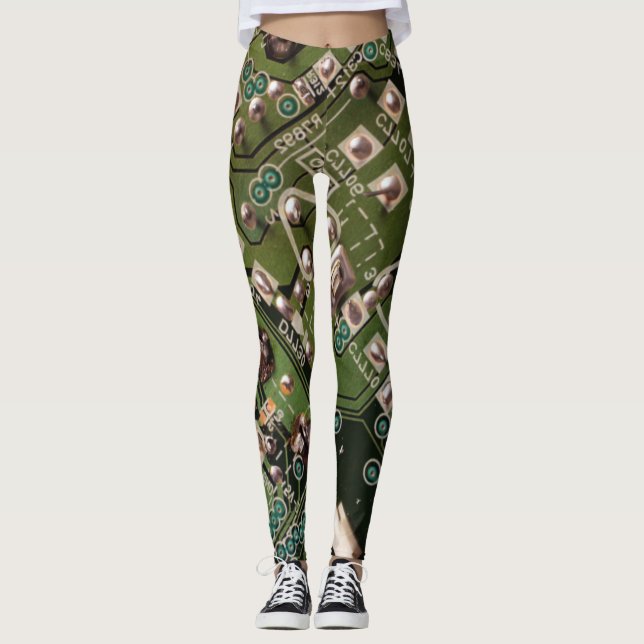 Camouflage der Army Green Circuit Board Leggings (Vorderseite)