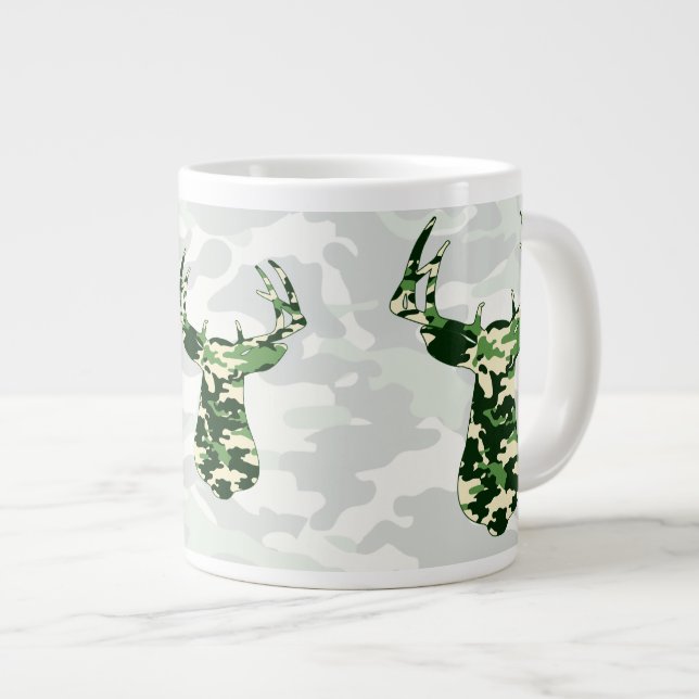 Camouflage der Hirschjagd Jumbo-Tasse (Vorderseite Rechts)