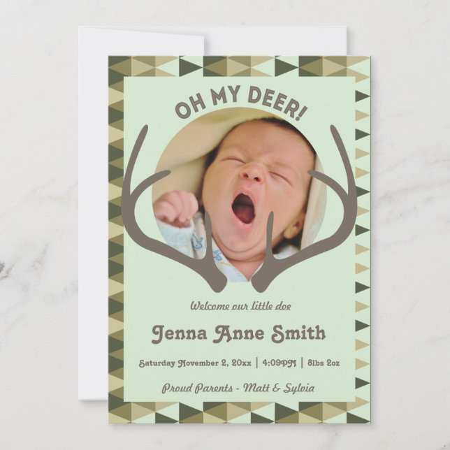 Camouflage der Jagd Mädchen oder Junge Ankündigung (Vorderseite)