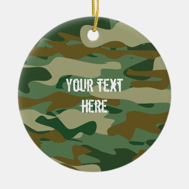 Camouflage der Sonderarmee Foto Weihnachtsbaumschm Keramik Ornament (Vorne)