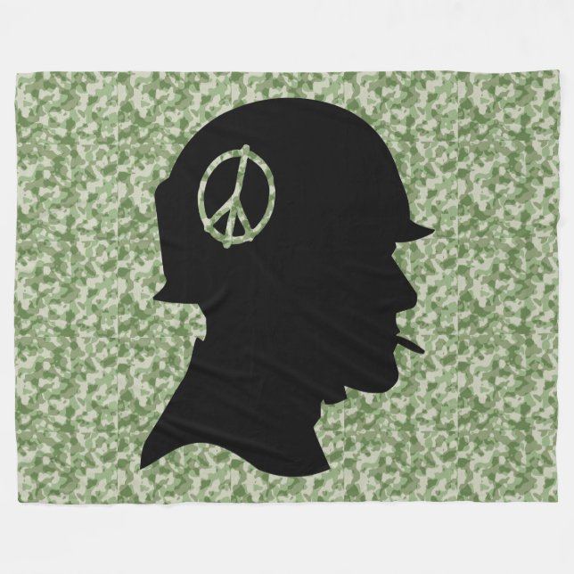 Camouflage der tierärztlichen Silhouette Fleecedecke (Vorderseite (Horizontal))